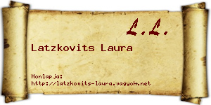 Latzkovits Laura névjegykártya