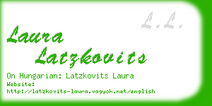 laura latzkovits business card